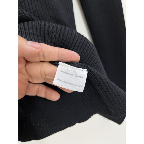 Tory Burch Ribbed Minimalist Quiet Luxe Sweater S Academia Capsule Merino Wool - Picture 9 of 14